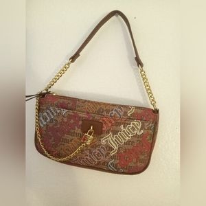 🤍Juicy couture🩷 bag y2k brown shoulder bag purse gold Jc